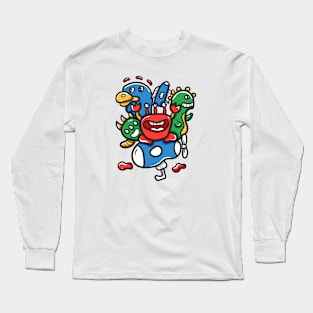 Monster Character Doodle Art Long Sleeve T-Shirt